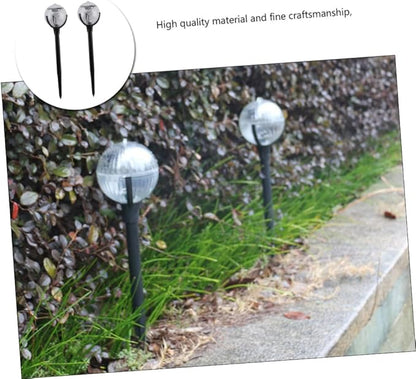 2pcs Solar Lawn Lights with Color Changing LEDs Outdoor Solar Powered Garden Path Lights for Yard and Courtyard Ground Stake Landscape Lighting with Sensor for Patio and Walkway