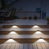 5pcs Outdoor Solar LED Stair Lights Waterproof Yard Corridor Deck Lights Plastic Solar Garden Lighting for Patio | Lumora