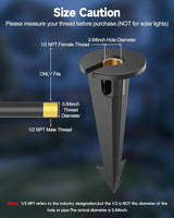 Inground Light Stakes, 1/2 NPT Female Thread, 9.5" Sturdy Plastic Stake with Brass Thread, Garden Yard Replacement | Lumora