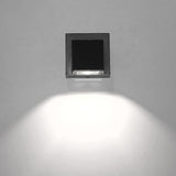 3W LED Outdoor Exterior Wall Step Down Light Fixture Lamp Black Finish Cool White | Lumora