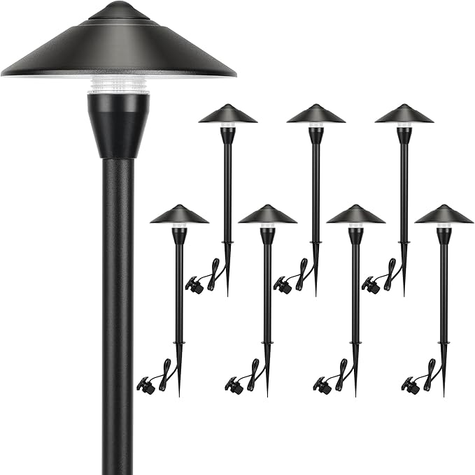 LUTEC 12V Low Voltage Pathway Lights, Die-cast Aluminum Pathway Lights with Connectors，IP65 Waterproof Outdoor | Lumora