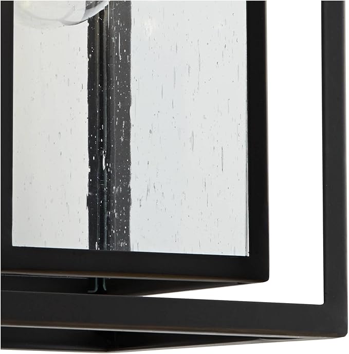 John Timberland Califa Mission Modern Outdoor Wall Light Fixture Brown Bronze Metal 15 1/4" Textured Clear Glass | Lumora