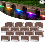 Solar Deck Lights Outdoor 16 Pack,Solar Step Lights Waterproof for Stairs,Step,Patio Front Porch,Backyard | Lumora