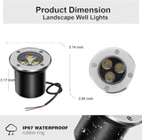 Low Voltage LED In-ground Lights Well Light Landscape Light with Connectors 3W 12V 24V Waterproof IP67 Pathway | Lumora
