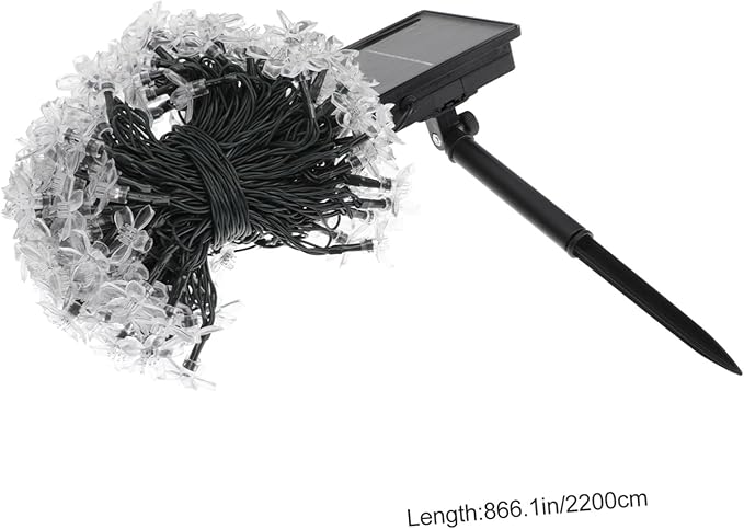Solar Cherry Blossom String Lights LED Colorful Flower Shape Solar-Powered Outdoor Patio Lights with Modes for | Lumora