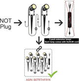 2 Pack Extension Lights Each with 3M/9.84ft Cables for Warm White Landscape Lights - Outdoor Security Flood Light | Lumora