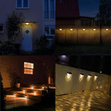 anso Solar LED Wall Light Home Garden Fence Yard Path Decor Street Lamp Waterproof (Warm White,Black) | Lumora