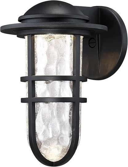 WAC Lighting dweLED, Steampunk 13in LED Indoor and Outdoor Wall Light 3000K in Black