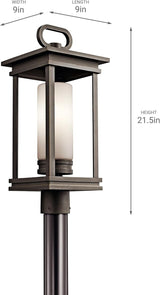 Kichler 49478RZ South Hope Outdoor Post Mount 1-Light, Rubbed Bronze | Lumora