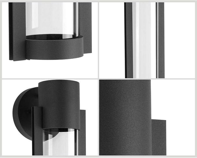 Progress Lighting Z-1030 LED Collection 1-Light Clear Glass Modern Outdoor Small Wall Lantern Light Textured Black | Lumora