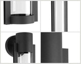 Progress Lighting Z-1030 LED Collection 1-Light Clear Glass Modern Outdoor Small Wall Lantern Light Textured Black | Lumora