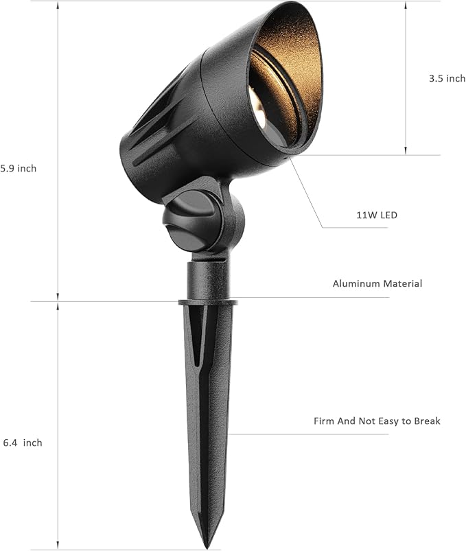 Malibu Low Voltage 11W LED Floodlight Landscape Lighting for Garden, Path, Lawn, Patios Use