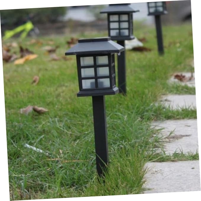 NUOBESTY 5pcs Solar Spike Lights Solar Pathway Lights Outdoor Easy Install Garden for Walkway Patio Driveway Warm