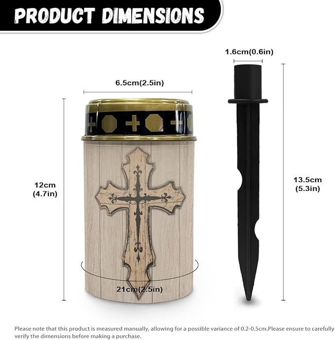 Solar Cross for Cemetery Grave Waterproof Grave Decorations for Cemetery Auto On/Off LED - Garden Figurine Light | Lumora