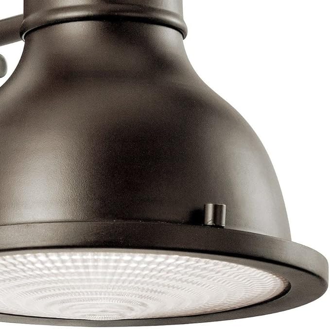 Kichler Hatteras Bay 8" 1 Light Exterior Wall Light with Clear Fresnel Lens Olde Bronze® | Lumora