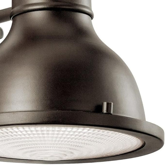 Kichler Hatteras Bay 8" 1 Light Exterior Wall Light with Clear Fresnel Lens Olde Bronze®