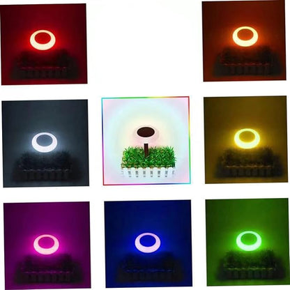 Vaguelly 4pcs RGB Solar Ground Plug Light Outdoor Garden Lights Solar Pathway Lamp for Driveway Landscape Patio
