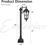 Emliviar Solar Pathway Light Outdoor, Garden Landscape Lighting Waterproof, 2700K LED Post Lamp with Remote | Lumora