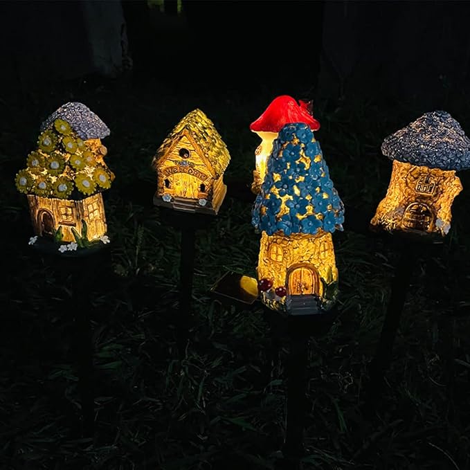 Ulalaza 2PCS Garden Solar Lights Multi-Color Changing LED Flower Stake Light Decorative Landscape Lawn Yard Outdoor Lights The Length is About 70 * 140 * 430mm/3 * 6 * 17inch Sold as Two as Shown