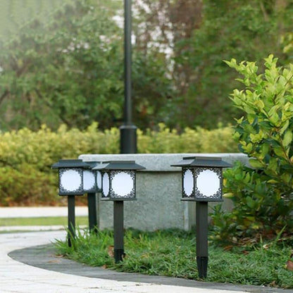 Garden Solar Path Lights, Waterproof LED Ground Inserted Lamps with White Light, 2pcs Outdoor Lawn and Patio Decorative Landscape Lighting for Yard and Garden