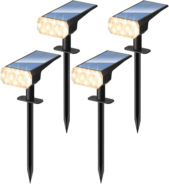 DINGLILIGHTING Solar Lights Outdoor Waterproof: IP65 Led Spot Light Decorations for Garden - 3 Lighting Modes Solar | Lumora