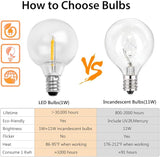 18Ft Outdoor Patio String Lights,UL Listed Commercial Light String with 10+1 Plastic G40 LED Clear Globe | Lumora