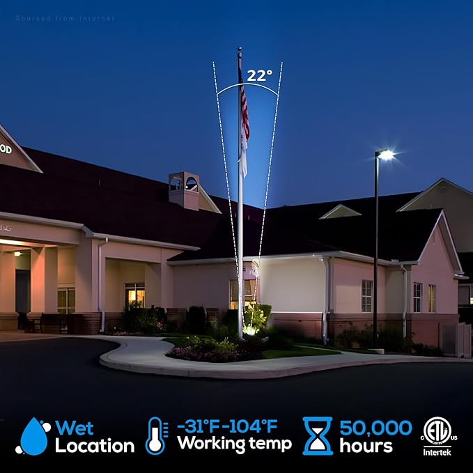 LEONLITE 20W/30W/40W 3CCT LED Bullet Flood Light, 4880LM 3000K/4000K/5000K, Dusk to - Outdoor Security Flood Light | Lumora