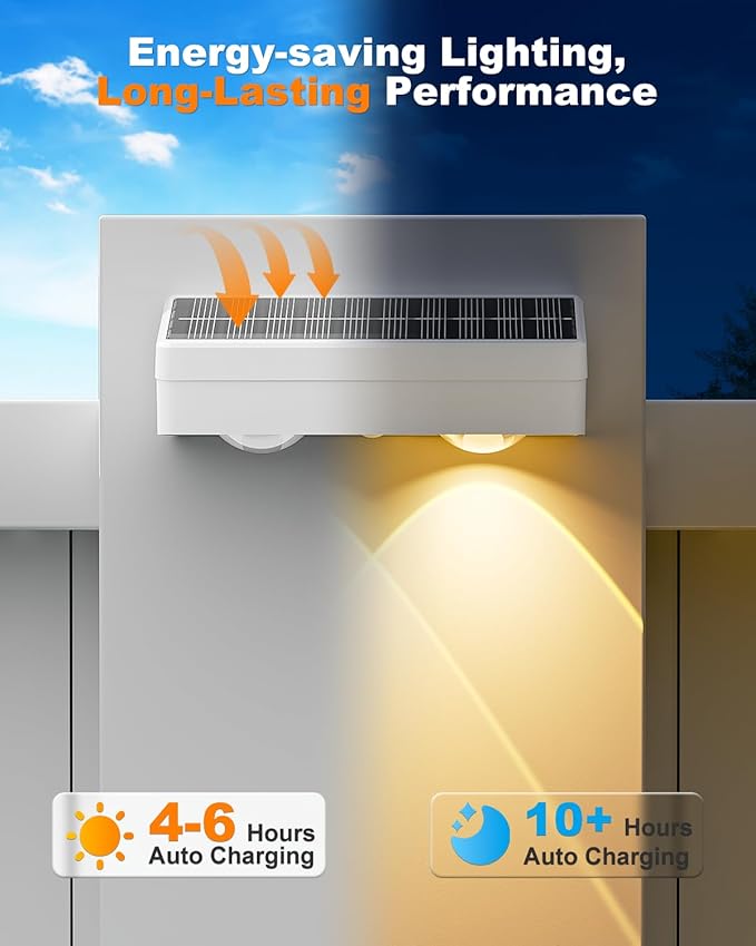 VOLISUN Solar Fence Lights with Remote Control, 50 Lumen LED Fence Lights Solar Powered, IP65 - Outdoor Path Light | Lumora