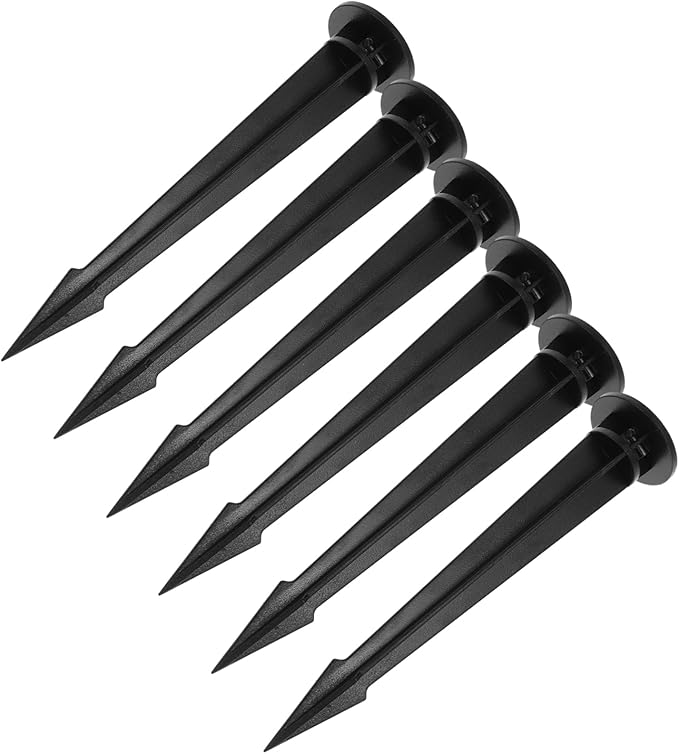6pcs Led Ground Luminous Lamp Stakes Garden Solar Pathway Lights Outdoor Light Plastic Stake Spike Garden Edging Decorative