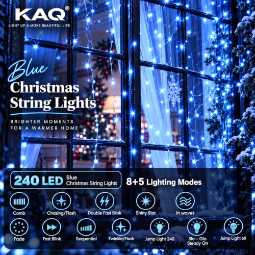Connectable 240LED 88Ft String Lights, Christmas Lights Indoor Outdoor