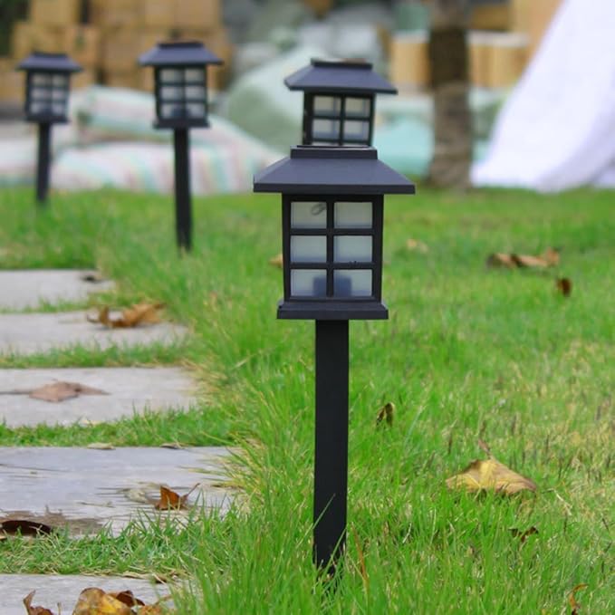 Led Lighting Outdoor Solar Pathway Lights Energy Efficient for Garden Patio Driveway