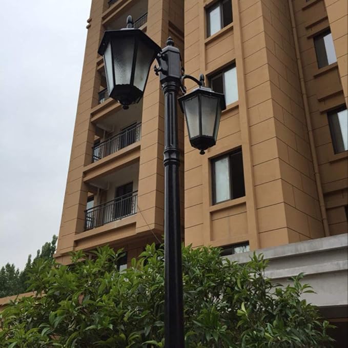 Lights Outdoor 2-Head European Creative Hexagon Streetlight Outdoor Waterproof Patio Landscape Lantern Edison E27 | Lumora