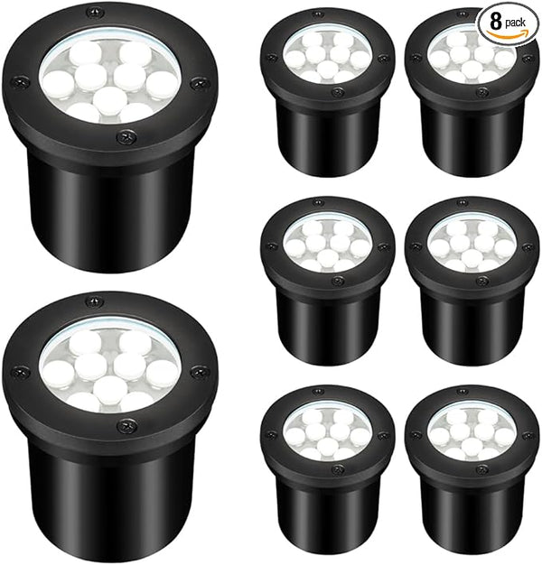 9W Landscape Light, Outdoor 120V In-Ground Lights IP68 Waterproof 5500k Warm White Outdoor Well Lights for Yard | Lumora