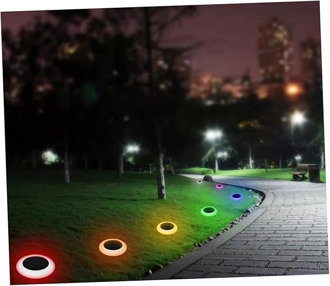 4pcs RGB Solar Ground Plug Light Garden Solar Pathway Lamp Outdoor Landscape Lighting Energy Saving Garden Lights | Lumora