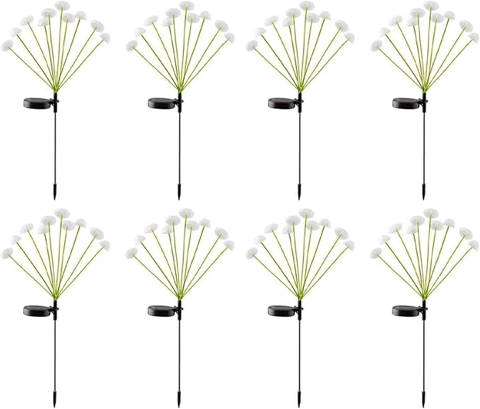 LED Solar Garden Lights Mushroom, Waterproof Solar Pathway Lights Outdoor, for Patio, Festival, Wedding, Party Decor Jellyfish Ambiance
