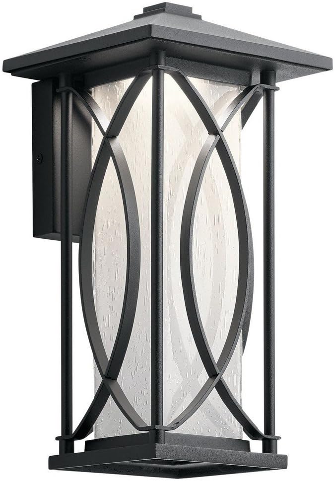 Kichler 49973BKTLED Transitional One Light Outdoor Wall Mount from Ashbern Collection in Black Finish