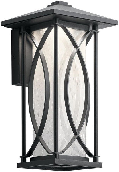 Kichler 49973BKTLED Transitional One Light Outdoor Wall Mount from Ashbern Collection in Black Finish