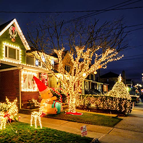 JMEXSUSS 300 LED Warm White Christmas Tree Lights Plug in