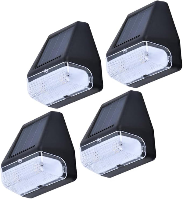 jojofuny Led Wall Lights for Outdoor Waterproof 4 Pack Solar Fence Lights Warm White Light for Garden Pathway | Lumora