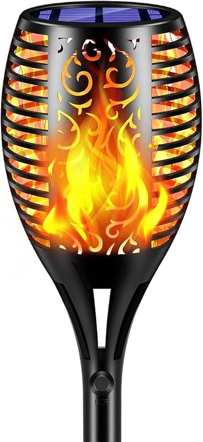 TomCare Solar Lights 99 LED Flickering Flame Torches 43" Waterproof Outdoor Lighting Solar Powered Pathway Lights Landscape Decoration Lighting for Garden Patio Yard