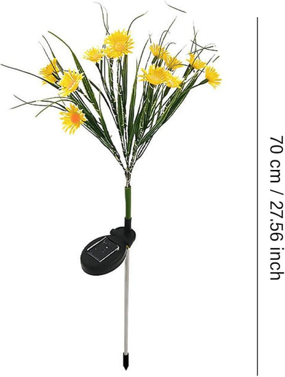 Solar Daisies Flower Stake Lights for Yard Decor, 42 LED Outdoor Waterproof Daisy Shaped Solar Light for Garden Pathway Light Cemetery Grave Porch Walkway 4th of July Decorations
