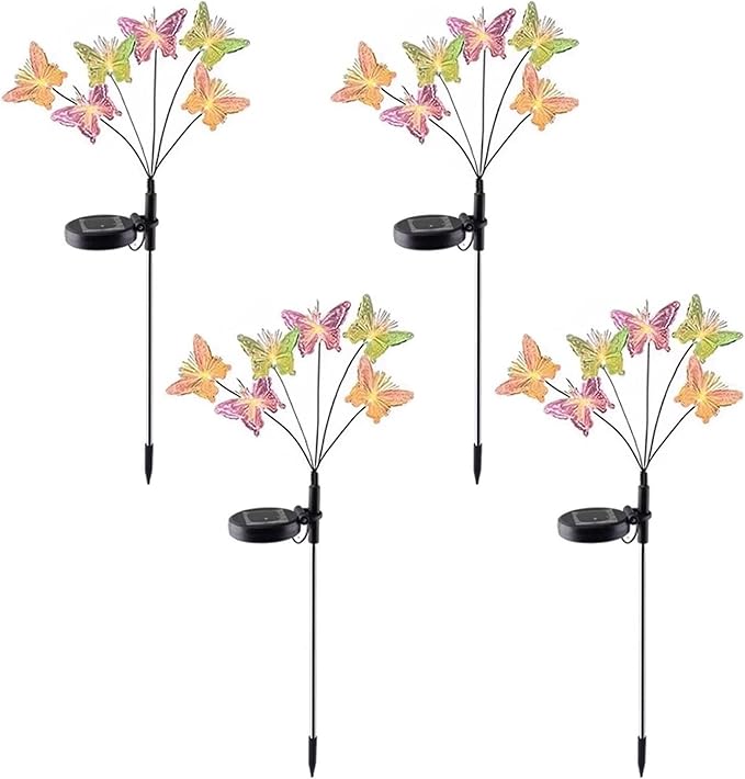 Waterproof Solar Pathway Lights, Solar Flowers Decorative Lights for Garden Patio Porch Flower Bed Decorations, Housewarming Gifts