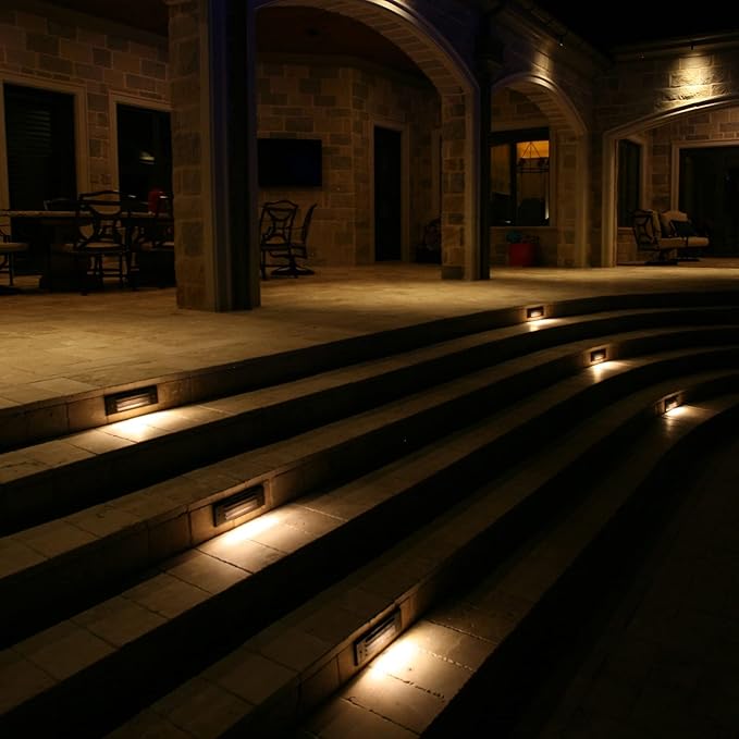 Malibu 9 Inch Deck Lights Low Voltage Landscape Lighting LED Outdoor Decorative Step Lights 12V AC Landscape Path LED Lights Stair Lighting for Walkway Deck Step Yard Fence Patio 4Pack 8406-2408-04