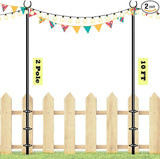 10ft String Light Poles for Outdoors, Outside Light Poles for Deck, Fence, Backyard, Patio, Outdoor Lighting, Matte | Lumora