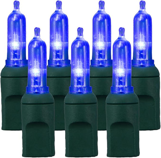Pro Christmas T5 LED Christmas Lights - 70 Count Classic 5mm String Light Set - Professional Grade Indoor/Outdoor Commercial Holiday Lights for Trees, Bushes, & Décor - Blue