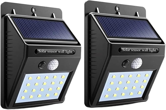 QUQUQ Solar Pathway Lights Solar Powered Garden Lights Led Motion Sensor Wall Light Waterproof Yard Patio Decor(2packs)