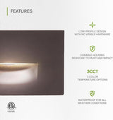 ASD LED Recessed Step Light Fixture, Outdoor & Indoor Tread Lighting | 3CCT, Dimmable, Waterproof, ETL Listed | 3W | Lumora