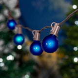 100 Foot G40 Outdoor Patio String Lights with 125 Blue Globe Bulbs – Indoor Outdoor String Lights – Market Bistro | Lumora