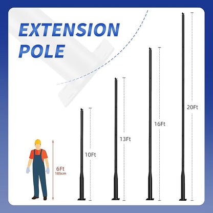 Street Light Pole 13Ft, Street Light Poles for Outdoor Lighting,Solar Pole Accessory for Street, Suitable for Basketball Courts, Residential Areas,Parking Lots, Park 13ft（76）