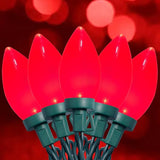 Vintage Christmas Lights Outdoor 25Ft C9 Valentines Day Light 25 LED Shatterproof Red String Light, Extendable Red | Lumora